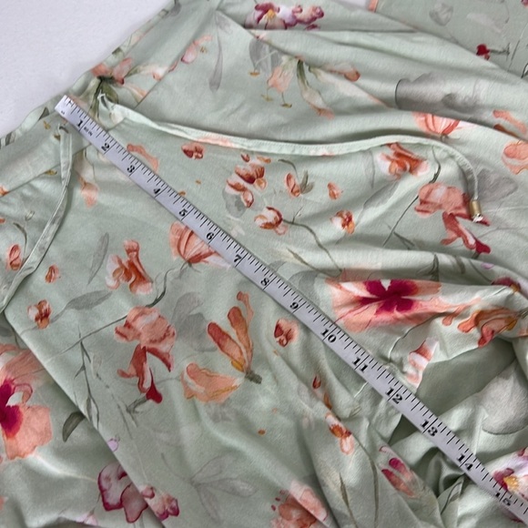 Hanro Sz S Pajama Pant/Lounge Pant Pale Green Floral Cotton/Modal - Picture 7 of 8